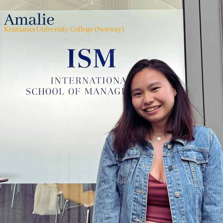 Exchange student Amalie at ISM